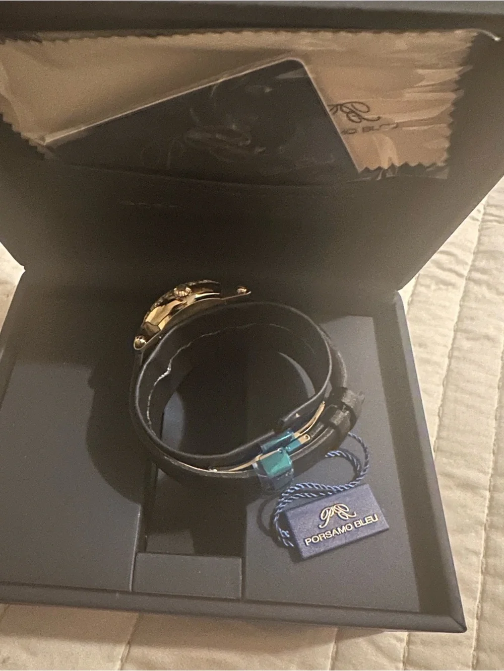 PORSAMO BLEU Genevieve Topaz & Crystal Watch, 38mm